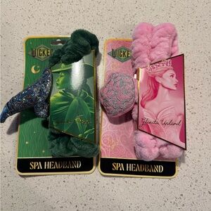 Wicked Glinda & Elphaba Spa Headband Set - NWB - Green and Pink